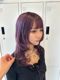 レディースカット＋ブリーチリタッチ＋オンカラー
