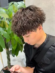 🔴メンズカット＋波巻きパーマ🌀