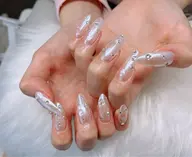 💅自爪+ミラーネイル (ベースフィルイン)