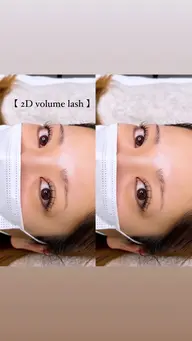 🖤2Dボリュームラッシュ　本数目安：100​〜​140束(200本​〜​260本)束感仕上げがお好きな方にオススメ