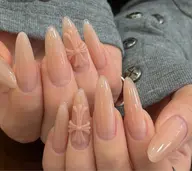 ⋆˙♡✨チップ長さだしワンカラー＋3Ⅾクロム2個