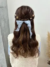 🍒☁️【jrクーポン】選べるヘアアレンジ（ハーフアップ・あみ下ろし）🍒☁️