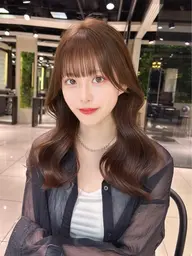 【 透明感あるブラウンカラー🤎 】ブリーチなしワンカラー🧸🏷‪‪‪‪‬