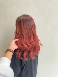 グラデーションカラー★ケアブリーチ＋全体カラー