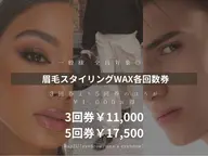 一般様🚺🚹眉毛スタイリングWAX各3・5回券