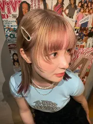 ［うる艶髪質改善カラー+顔周りカット］　　　　#韓国風#くびれ巻き