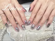 [ヒョウ柄ネイル/ベース込み]トレンド　プラスデザイン　¥3990