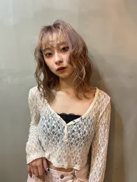 🎀リタッチブリーチ＋全体カラー＋カット🎀