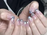 💕🤗【チークネイル+マグネットフレンチ】7500→6500【初回ソフトジェルオフ無料】