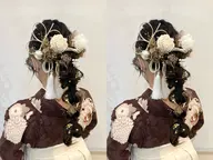 💐🌸卒業式💐🌸 袴着付け＋ヘアセット