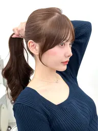 【✨🤎🧸人気No1クーポン🎄❤️✨】韓国式レイヤーカット+うる艶カラー+艶トリートメント