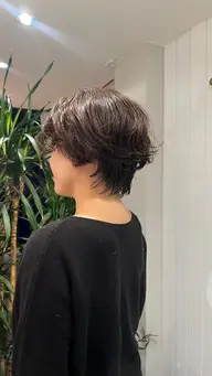 【ミニモ学割】✨ゆるふわニュアンスショートパーマ🌿カット無料＋2stepトリートメント