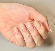 お爪が弱くて困っている方向け*オフ無*自爪補強(ナチュラルカラーの仕上がり)