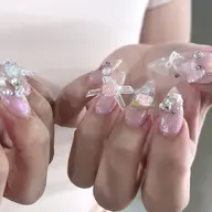 【🤍🐝4月限定価格🐝💭】ハンドネイル+長さ出し10本⚠️説明欄必ずお読みください!