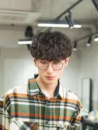 【✨初パーマにもおすすめ✨】 骨格に合わせたメンズカット➕シャドウパーマ➕前処理剤