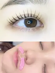 産毛・角質スッキリ】ケラチンまつ毛パーマ＋選べるパーツWax　口周りor鼻　アロエスージングgelで保湿！