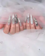 OFF込🦋🫧お好きなdesign💅パーツ付け放題💎長さだし10本
