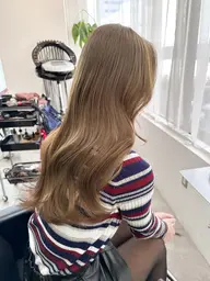 【ブリーチなし】カット＋ダブル(2回)カラー＋KERASTASE TR