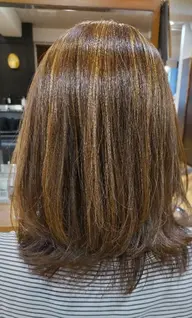 白髪ぼかしハイライトカラー【分け目のみ】カット+ハホニコクイックトリートメント