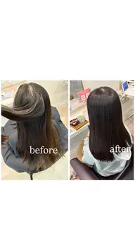 【🌿サラ艶髪にオススメ️🫧✨】縮毛矯正➕トリートメント➕カット