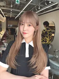 理想の髪色に☆カット＋ケアブリーチ＋カラー＋1stepトリートメント