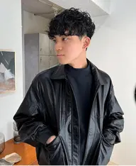 👦メンズカット＋ニュアンスパーマ✨ ¥7900《メンズパーマ/韓国/センターパート》