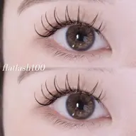 【しっかり盛れ⭐️】フラットラッシュ130本👀🎀コーティング付（オフ込み）