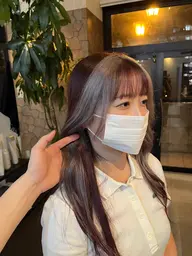 イヤリング・インナーカラー（ケアブリーチ込み）