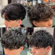 【5月限定🎏/セット時短🤝/最新頭皮ケア】メンズカット＋クリームパーマ＋炭酸ケア🧼