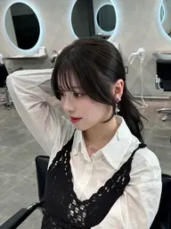 【✨2ヶ月以内の来店限定✨】顔周り&おくれ毛カット➕スタイリング※シャンプーなし🇰🇷¥3,000