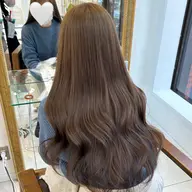 ブリーチなしで叶えるダブルカラー🍒+艶トリートメント(コテ巻き付き😍)