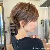 🟥【大人女性のお悩み解決メニュー】ショートボブカット＋白髪ぼかしカラー＋髪質改善トリートメント※リタッチのみも可😊