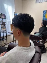 フェードカット+シェービング