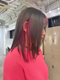 🧡🫧インナーカラー🧡🫧ブリーチ＋ワンカラー(外部補修トリートメント)