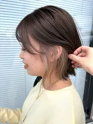 レディースカット+インナーブリーチ+カラー