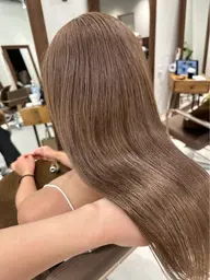 【20代女性支持率No.１🤍/ダメージレスで透明感たっぷり💞】ブリーチなしダブルカラー➕超音波トリートメント