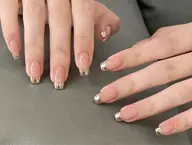 HAND✨ミラーフレンチネイル＋ハンドケア付きフット変更🉑