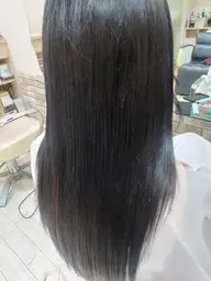 馴染ませカット+全体カラー+編み込みエクステ一本～