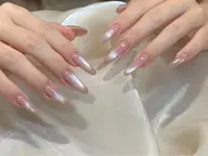 話題★《チップ長さだし》水光マグネット / グレーズドドーナツネイル¥9990