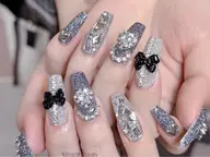 自爪💅ちょい派手💖🎀最高級パーツアートやり放題 120min♪（ワンホン/韓国風/個性派💕）