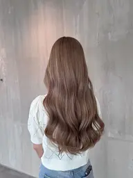 【4月限定50%off‼️】透け感たっぷり🌱‬‪ブリーチ+カラー+質感🆙トリートメント