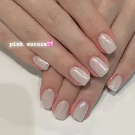 パラジェル使用🎀うるつやオーロラネイル、ミラーネイル⟡.·(オフなし)