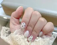 ワンカラー+ドットアート2本