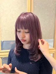 【SET🈹ハイトーンにしたい方はｺﾁﾗ👱🏻‍♀️】似合わせカット✂️➕2ケアブリーチ➕髪質改善カラー🎨