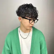 日曜日限定😎オシャレを追求😎カット＋波巻きスパイラルパーマ＋マイクロバブル(メンズ限定)