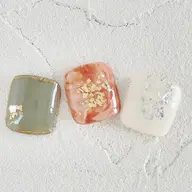 定額コース☆フットネイル💅親指アートパラジェル＋1100円・バイオ＋550円で変更可能　オフなし🙅‍♀️