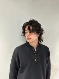 【オープン記念クーポン！】【メンズカット+パーマ+トリートメント+スタイリング】