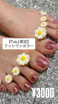 【Jr.価格/Toki限定】フットワンカラーFlashラメもOK♪オフ無料