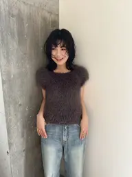 《髪のパサつき、広がりが気になる方に》 ✳︎似合わせカット+高濃度水素🫧艶カラー+パウダートリートメント