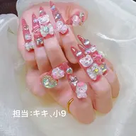 💅【チップ長さだし】 フラッシュ＋60分ストーン、大きなパーツ付け放題￥12,680